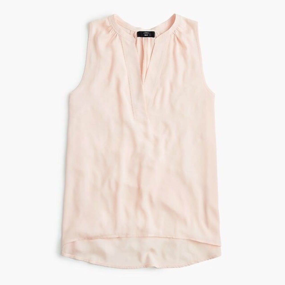 J. Crew Sleeveless Open V-Neck Top